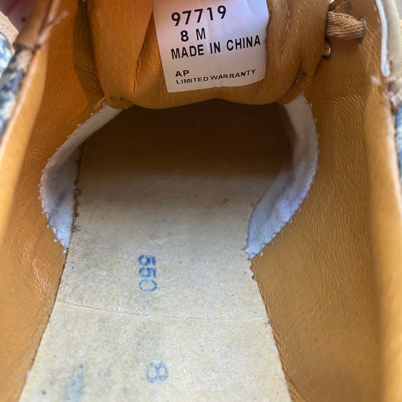 Stylish Tan and Blue Athletic Shoes - Picture 7 of 8